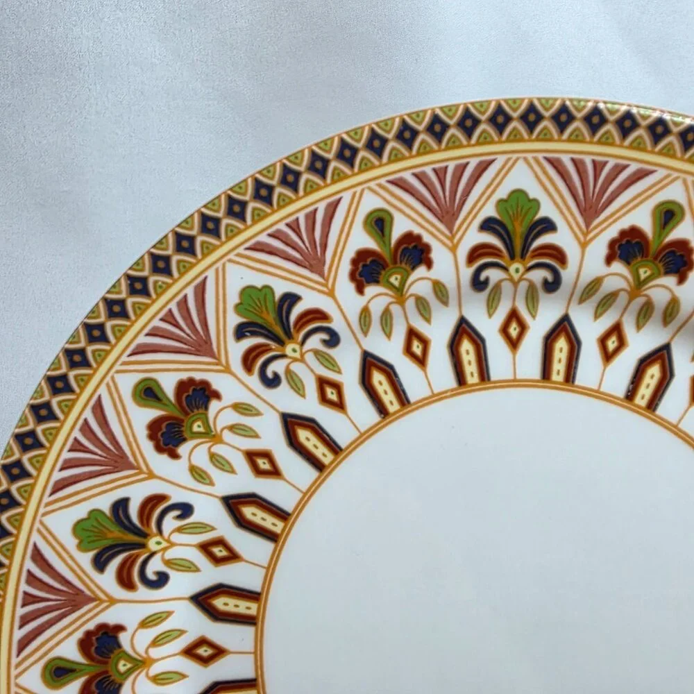 ONE Queens Imari Salad Plate Diamond Border with Floral Arches